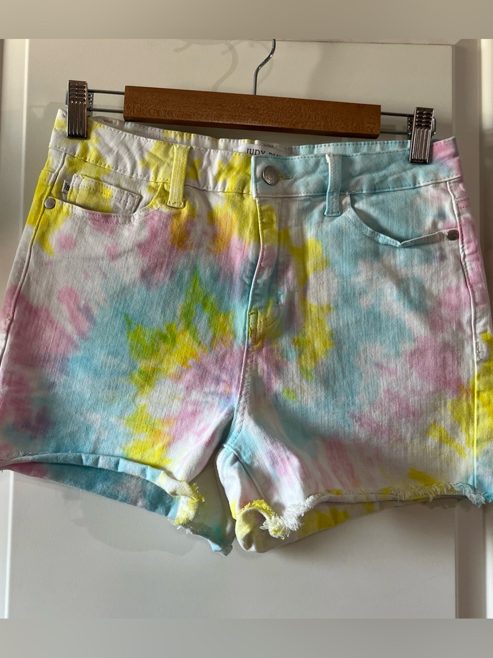 Judy Blue Tie Dye Cotton Candy Denim Shorts